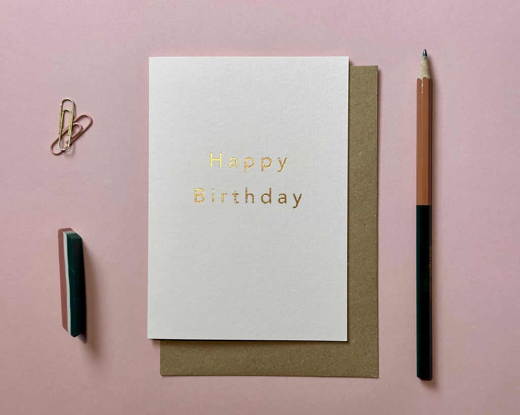HAPPY BIRTHDAY PALE PINK CARD