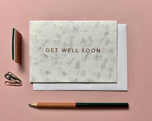 GET WELL SOON MARBLE CARD