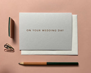 ON YOUR WEDDING DAY GREY CARD