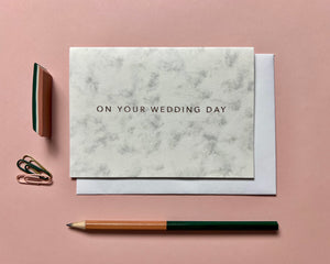 ON YOUR WEDDING DAY MARBLE CARD