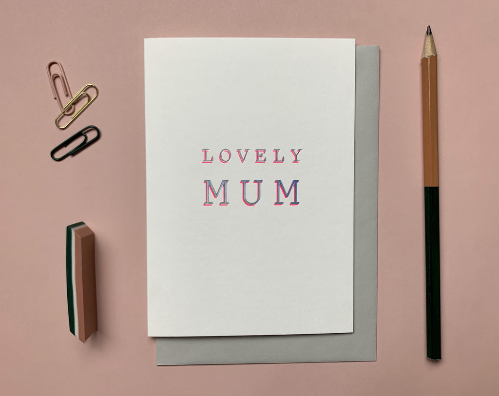 LOVELY MUM HOLOGRAPHIC CARD