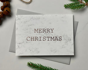 MERRY CHRISTMAS MARBLE CARDS