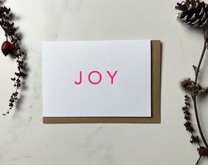 HANDPRINTED JOY CHRISTMAS CARDS