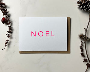 HANDPRINTED NOEL CHRISTMAS CARDS